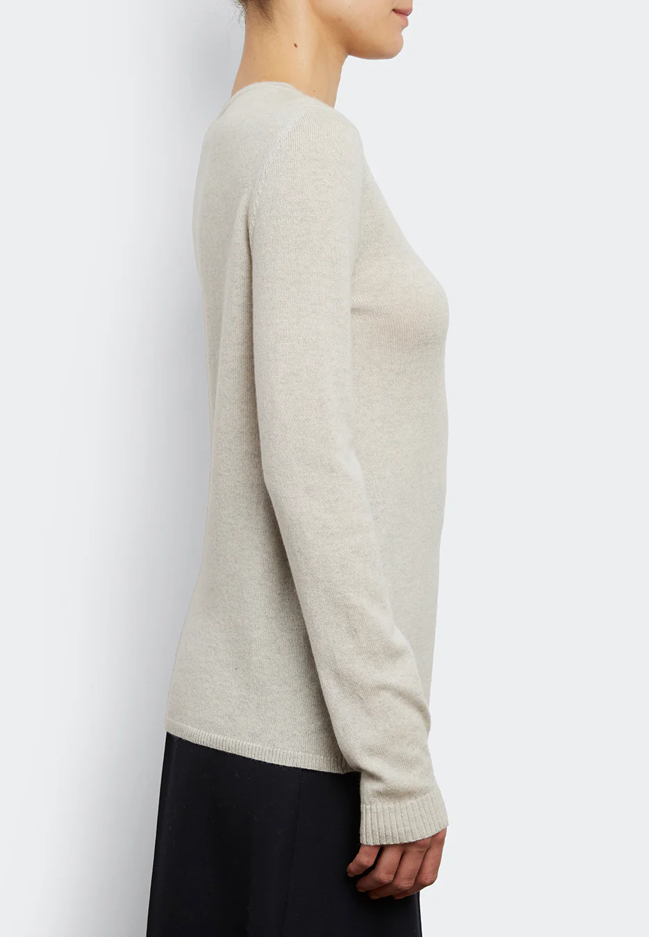 100% Soft Cashmere Angled Neck Pullover - Image 3