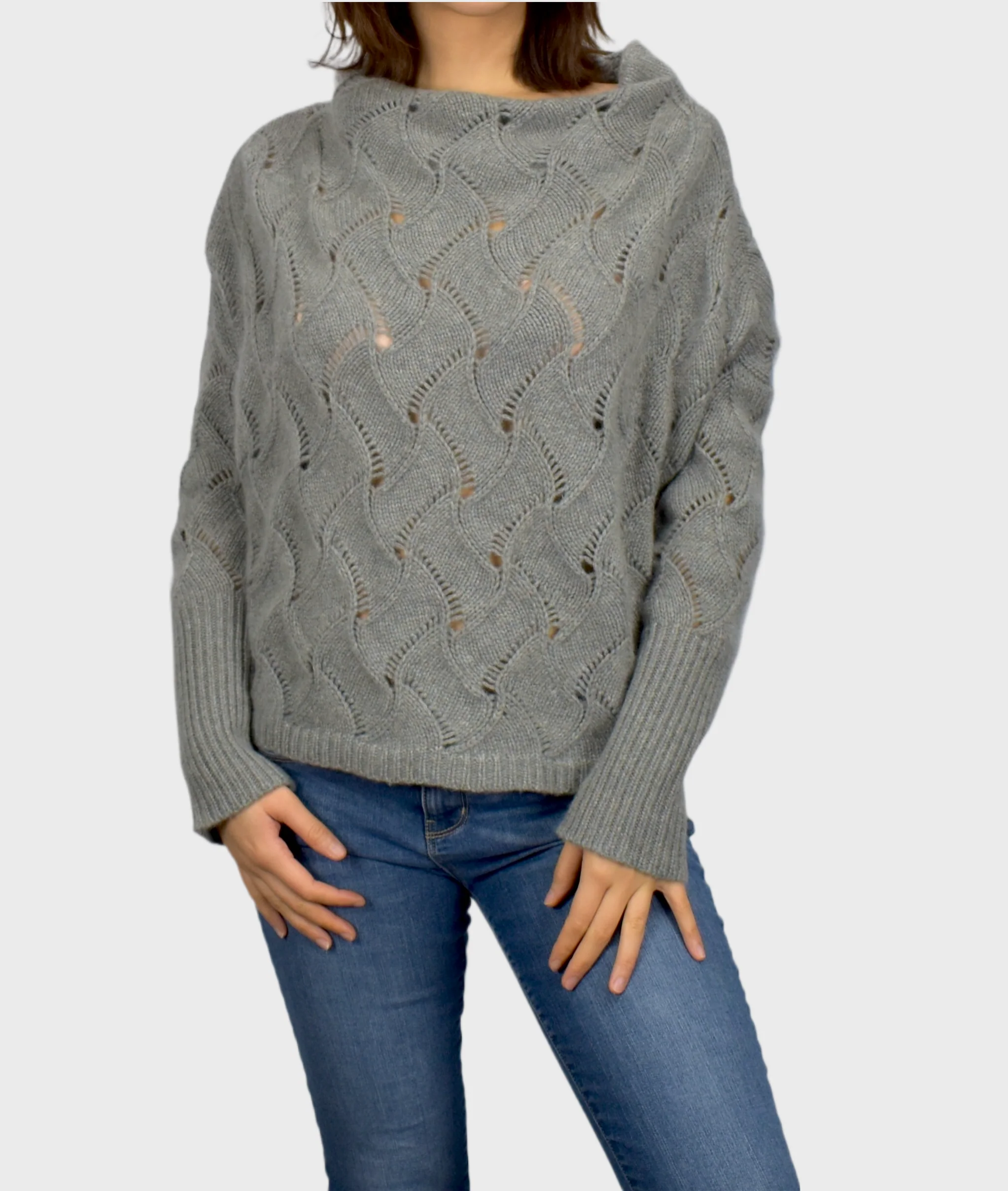 100% Cashmere Funnel Neck Pullover - Image 5