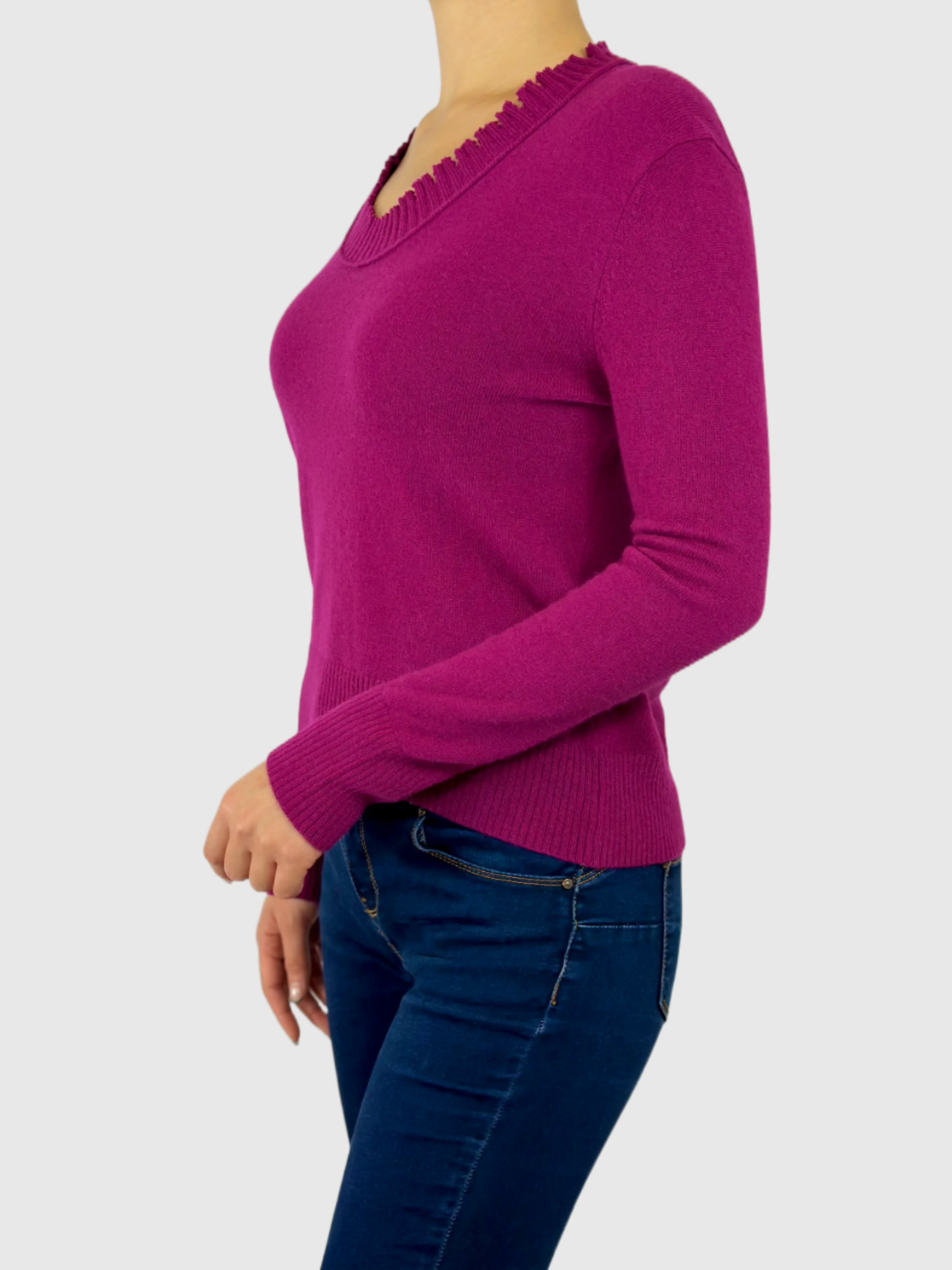 Cashmere Blend Distressed Pullover - Image 4