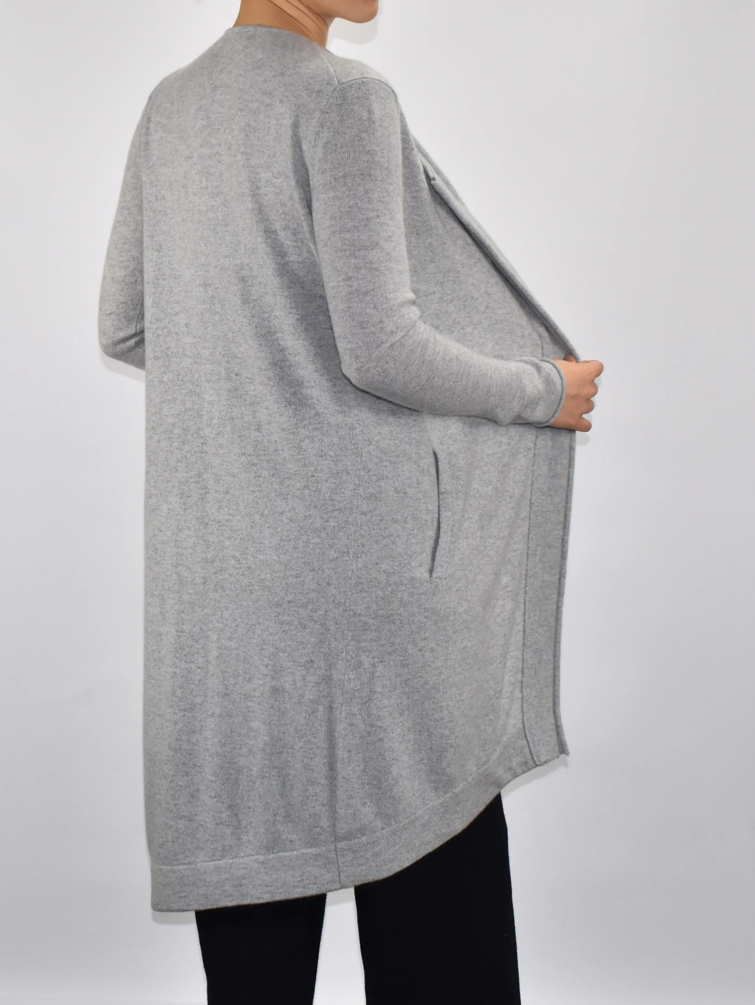 Super Soft 100% Cashmere Asymmetrical Duster - Image 6