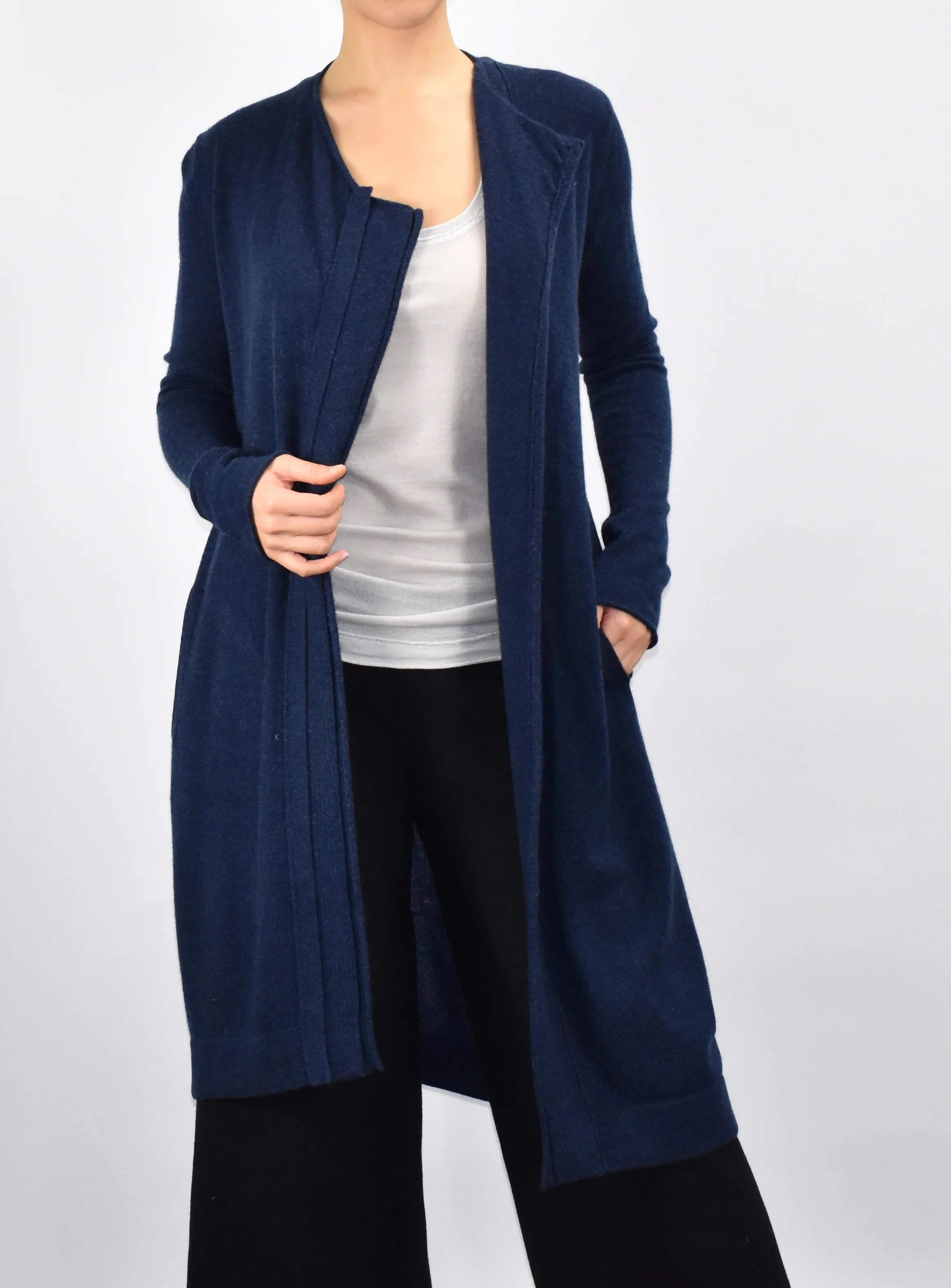 Super Soft 100% Cashmere Asymmetrical Duster - Image 8