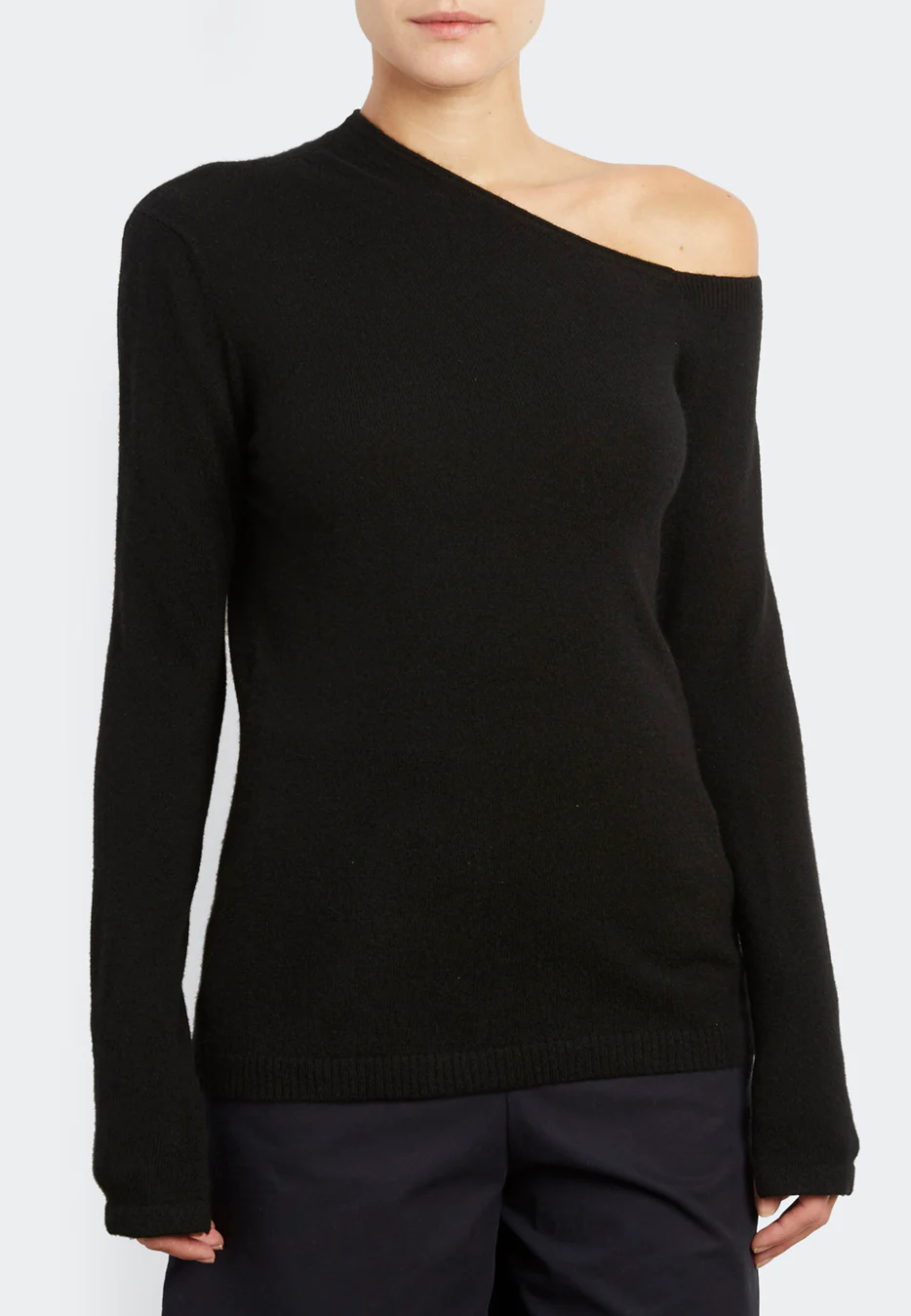 100% Cashmere One Shoulder Pullover - Image 2