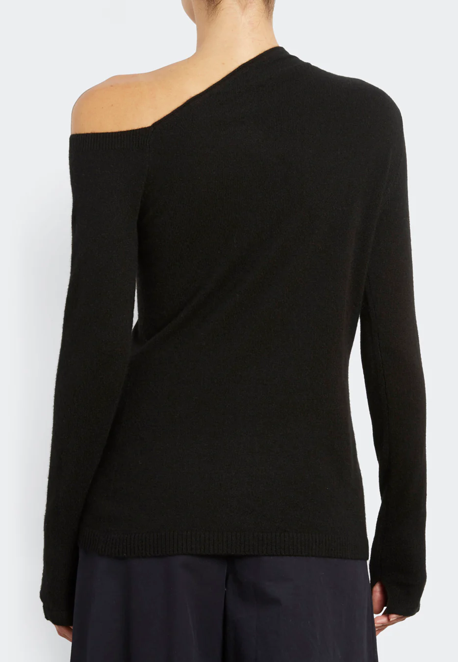 100% Cashmere One Shoulder Pullover - Image 4