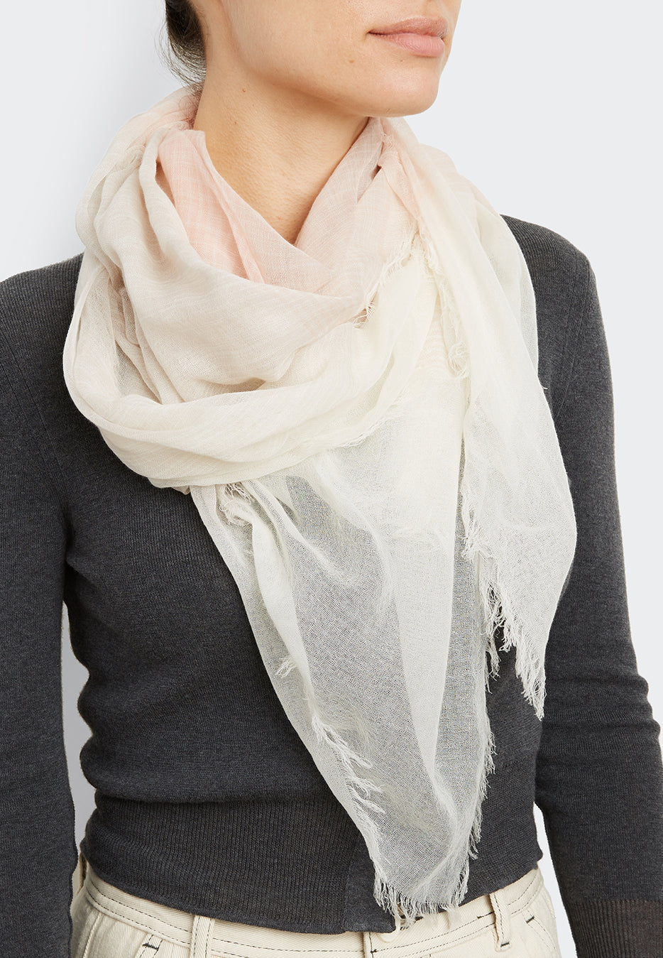 MADE IN JAPAN 100% Cotton Ombre Scarf - Image 4