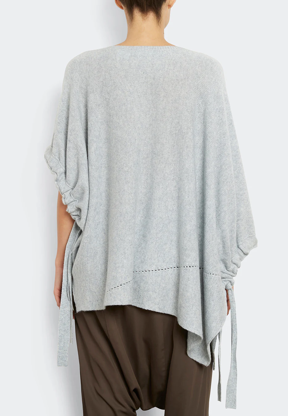Super Soft 100% Cashmere Ruched Poncho - Image 3